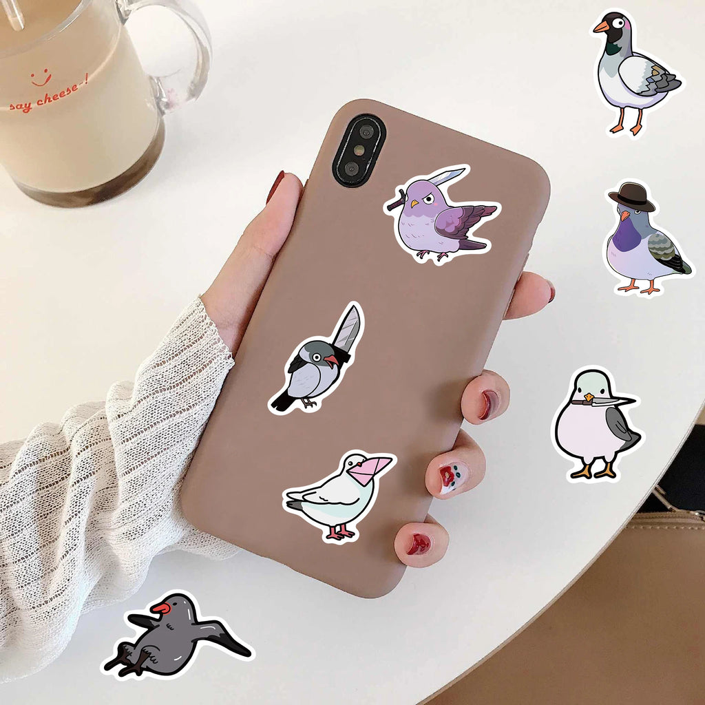 50PCS Pigeon Pigeon Sticker Cartoon Aesthetic Personalized Laptop DIY Bicycle Phone Suitcase Stationery Supplies Stickers