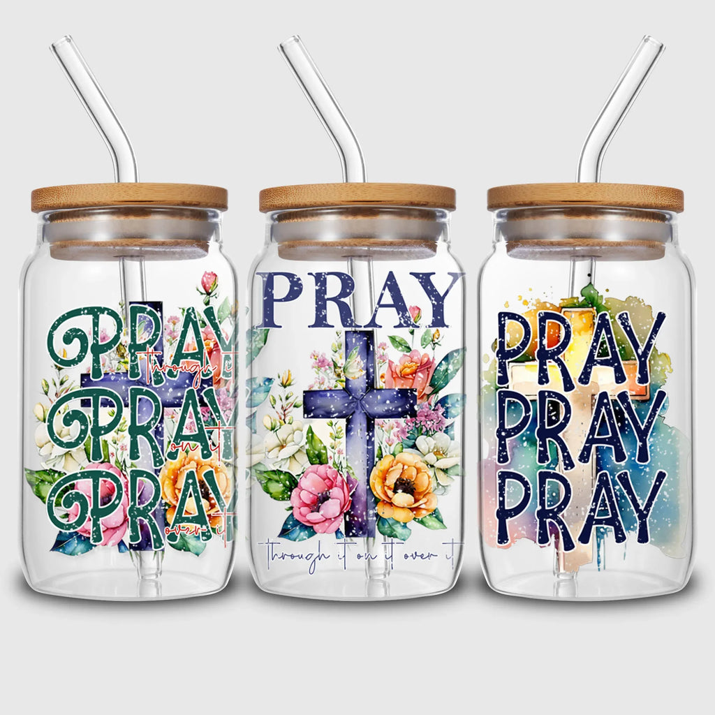 5 sheets Inspiring UV DTF Cup Stickers, Glass DTF Transfer Stickers, Waterproof Plant Wipe Transfer Paper for 16oz Glass, Mug,
