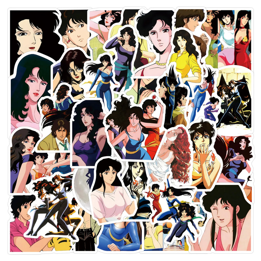 50/100PCS Cartoon Anime Cat's Eye Three sisters Cartoon Graffiti Sticker Trunk Stationery Notebook Sticker