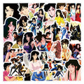 50/100PCS Cartoon Anime Cat's Eye Three sisters Cartoon Graffiti Sticker Trunk Stationery Notebook Sticker
