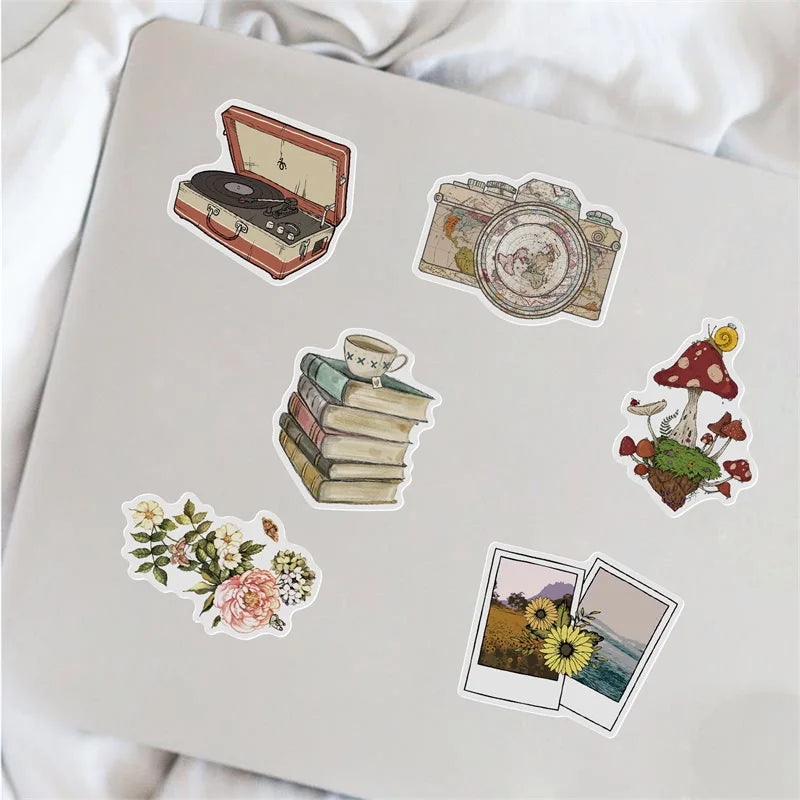 10/30/50PCS Vintage Things Sticker Aesthetic PVC Children's Decoration Korean Stationery Scrapbooking School Supplies for Kids