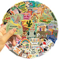 50Pcs Cartoon Fun Text Colorful Stickers Decorating Notebooks Stationery Boxes Desks Luggage And Phone Cases Plastic Stickers
