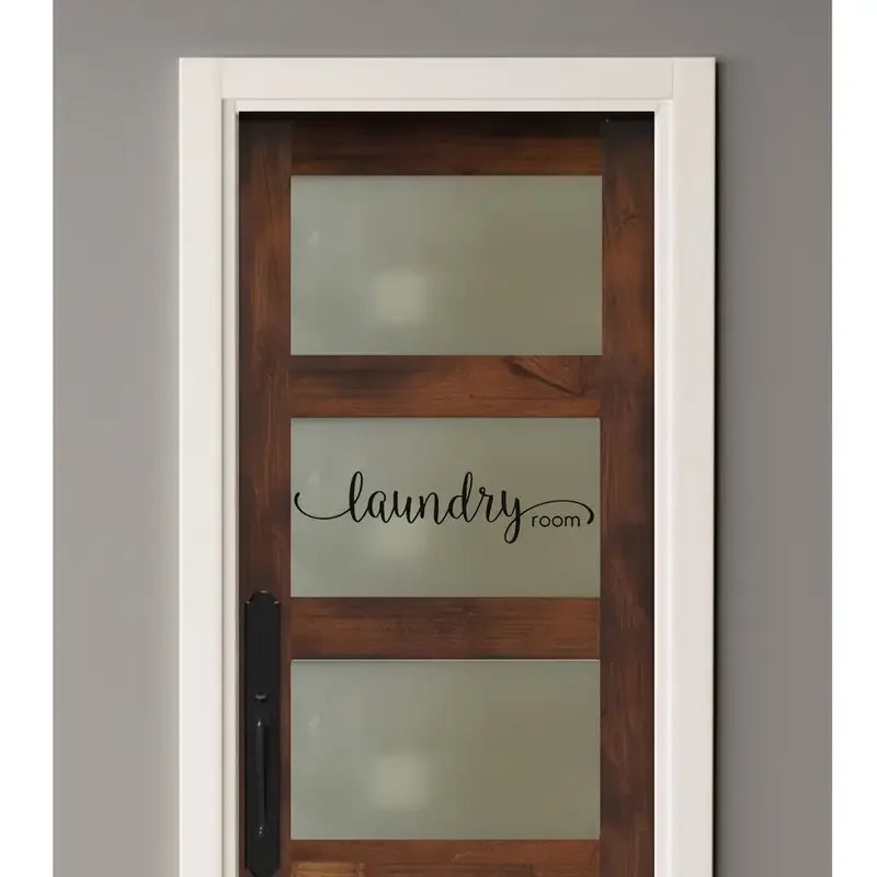 Laundry Room Decal, Washer Dryer Room Door Vinyl Sign, Home Decor Sticker Quote, Stylish Laundry Wall Decal