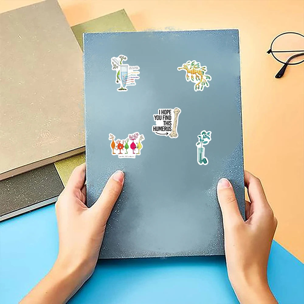 50PCS Biology Sticker Harajuku Waterproof Cartoon Laptop Y2k Fashion Luggage Art Picture Phone Cool Cafe Room Decor Stickers