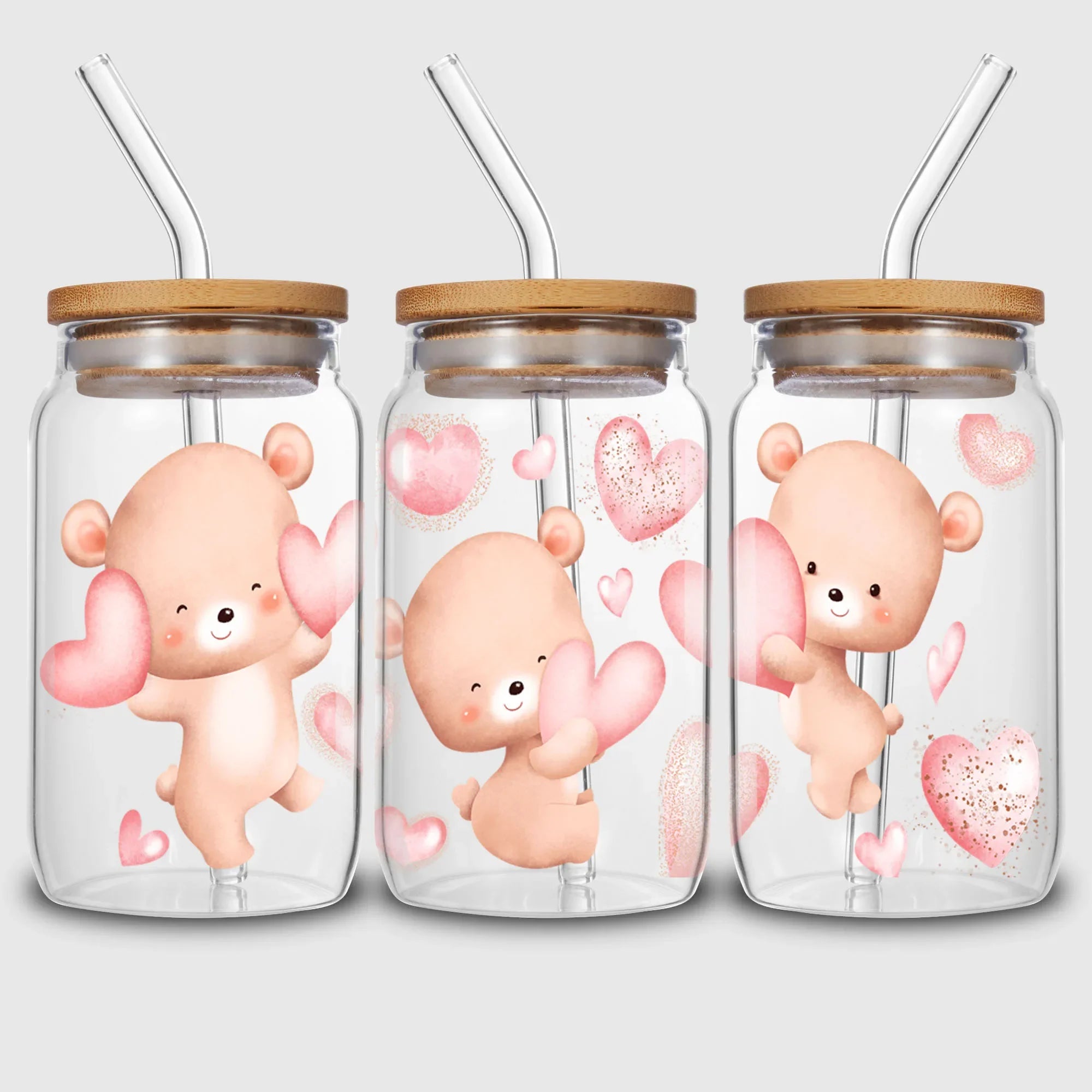 5 Sheets Valentine's Day UV DTF Cup Stickers,Glass Sports DTF Transfer Stickers,Waterproof Couple Wipe Transfers for 16 oz Glass