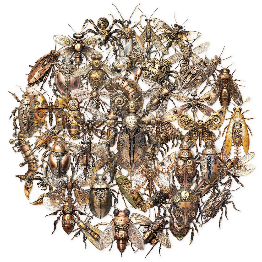 50PCS Steam Insect Mechanical Creative Decoration Graffiti Stickers DIY Phone Case Laptop Tablet Toy Stickers