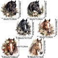 6 sheets chestnut pony flower DIY theme hot stamping stickers T-shirt heat transfer DIY clothing, washable heat transfer sticker