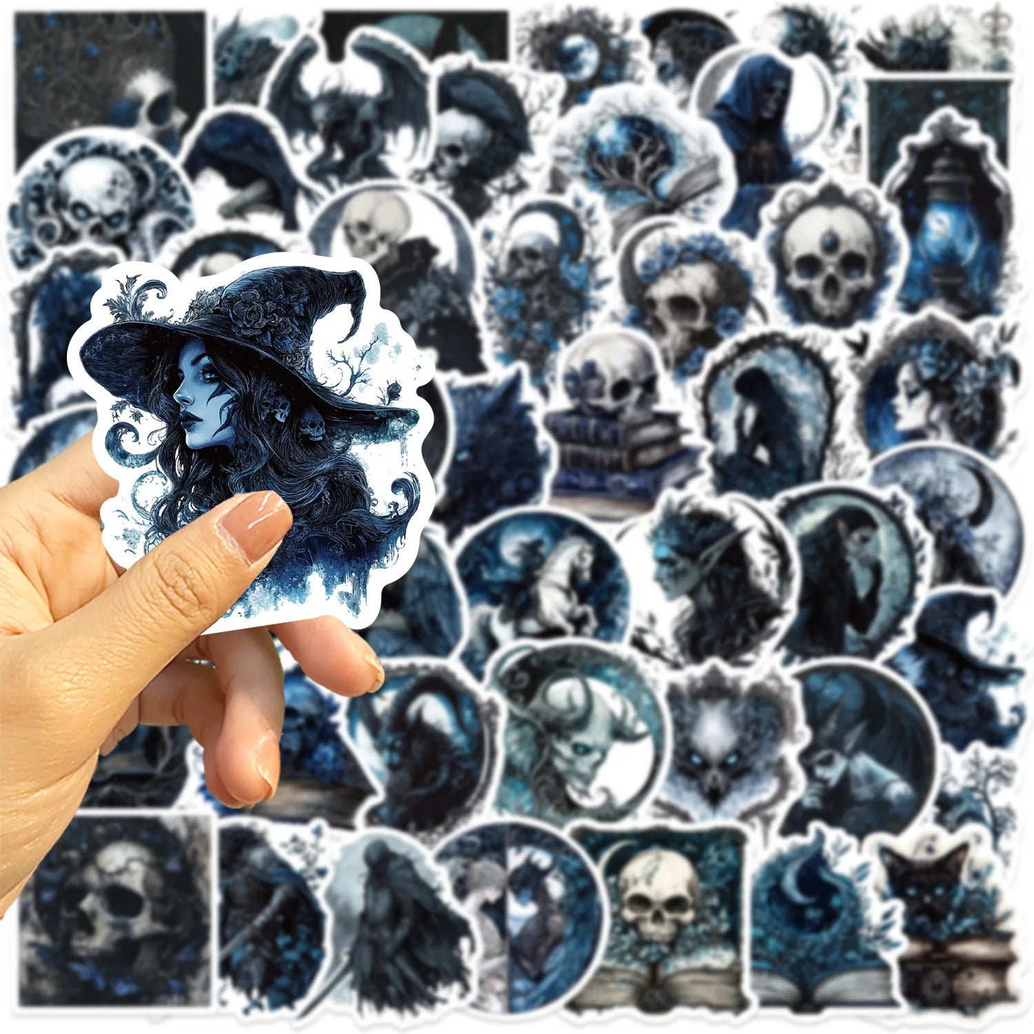 50/100PCS Cartoon Dark Gothic Graffiti Stickers Decorative Guitar Notebook Luggage DIY Stationery Waterproof Stickers
