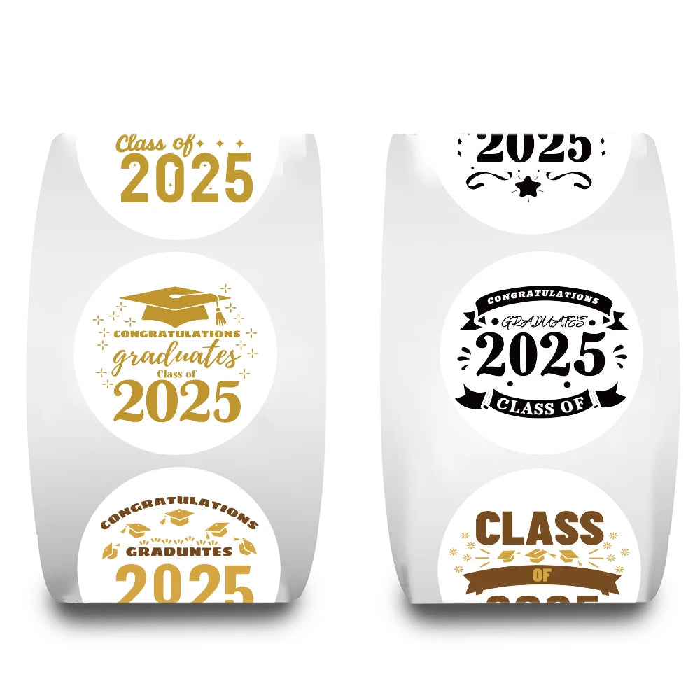 500PCS Graduation Season 2025 Sticker Loptop Art Coffee Bar Home Luggage Phone DIY Graffiti Art Streetwear Decals Stickers