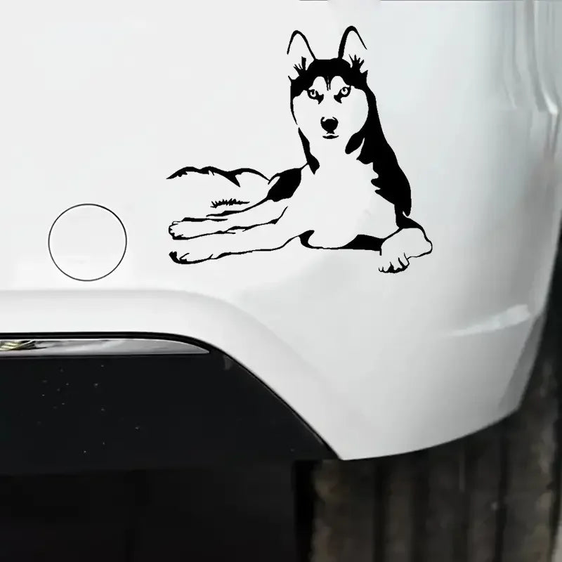 Lazy Husky Dog Car Stickers For Laptop Water Bottle Car Truck Van SUV Motorcycle Vehicle Paint Window Wall Cup Toolbox Guitar Sc