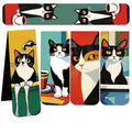5PCS Simple And Fun Cat Magnetic Bookmarks Reading Items Page Holder Stationery Office Supplies Book For Pages Books Readers