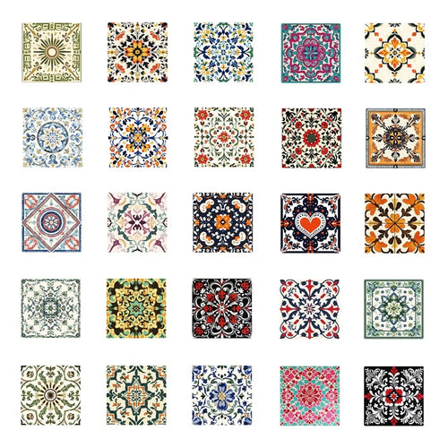 10/30/50PCS Vintage Flower Figure Sticky PVC Sticker Aesthetic Stationery DIY Decoration Scrapbooking School Supplies for Kids