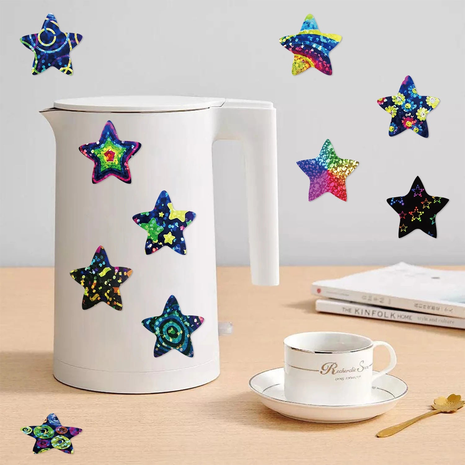 500Pcs/roll  cartoon Stars Stickers Love Shape Stickers Decorative Envelopes Sealing Stickers For Stationary