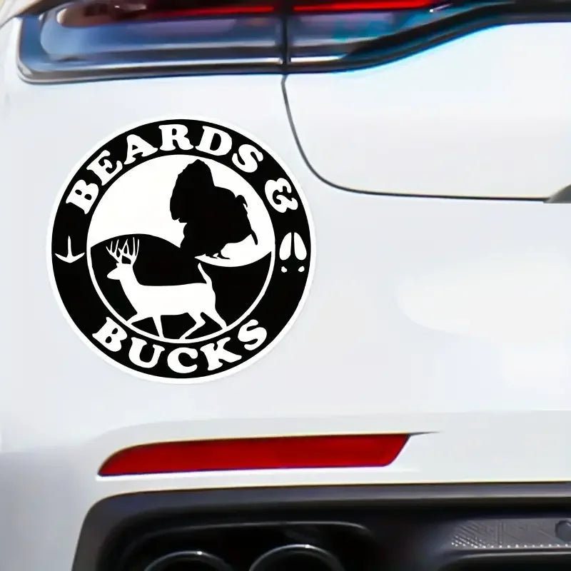 Bearded Stag Deer Turkey Hunting Car Truck Window Bumper Vinyl Graphic Decal Sticker