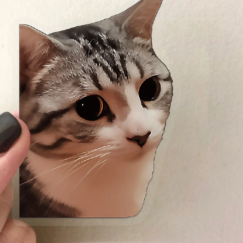 50Pcs Cartoon Vintage Cute Cat Sticker Pack, Waterproof Transparent PET Stationery Journal Guitar Notebook Decor Decals Stickers