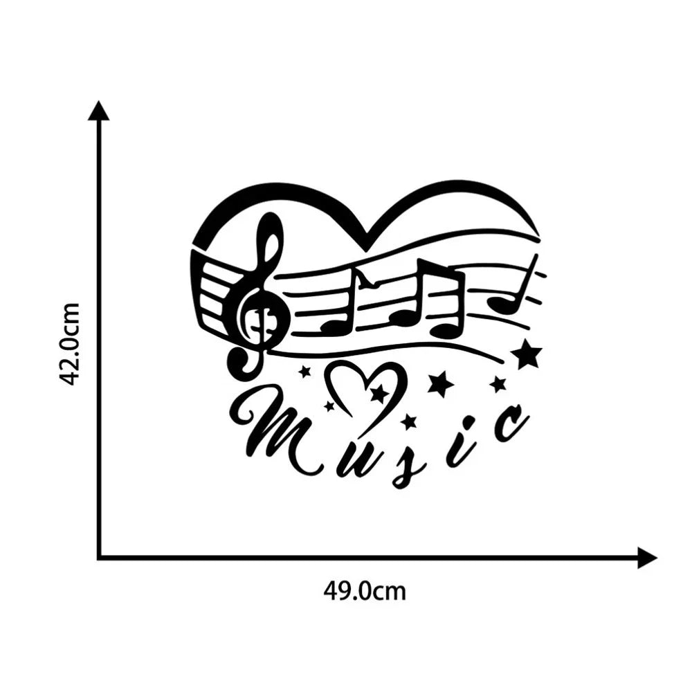 Musical Note Wall Sticker Removable Decal Stickers Living Room Large Paper