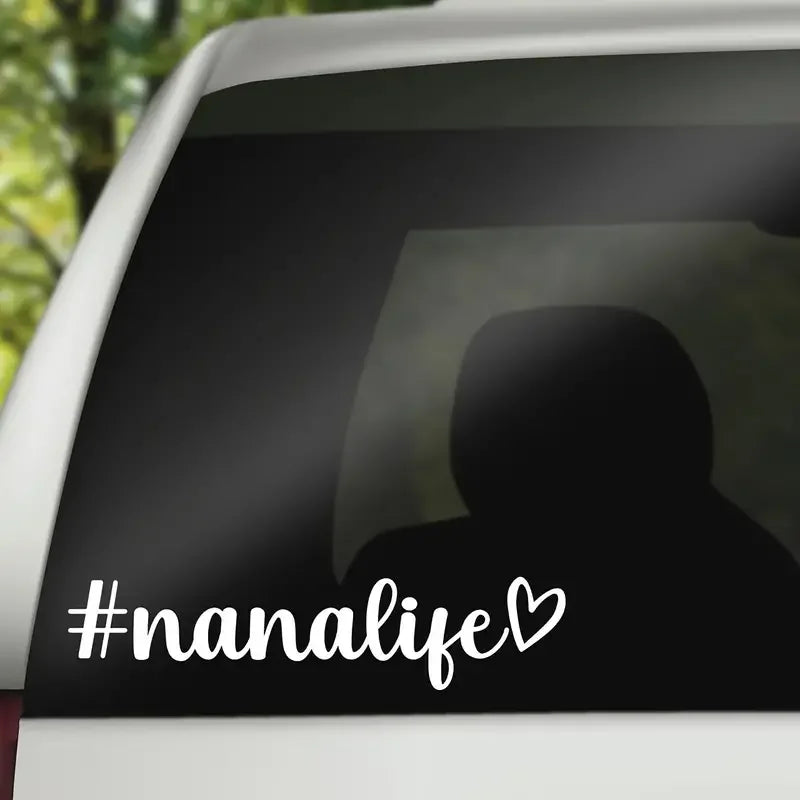 Nana Life Vinyl Sticker | Nana Decal Car Sticker | Nana Vinyl Decal | Grandma Decal Bumper Sticker Window Laptop Tumbler Decal