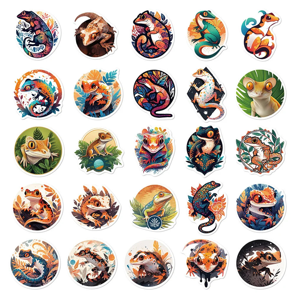 50/100PCS Cartoon Reptile Stickers Laptop Handbooks Mobile Guitar Decorative Stickers