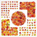 110PCS Falling Leaf Maple Leaf Stickers Transparent PET Waterproof DIY Handbook Material Mobile Notebook Decorative Stickers