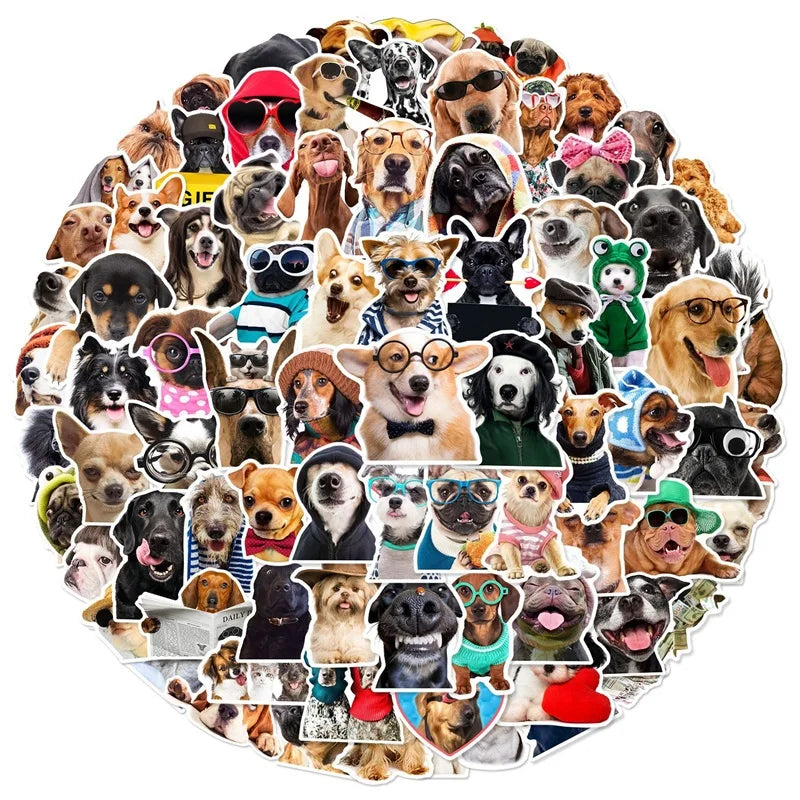 10/30/50/100PCS Cute Dog PVC Sticker Aesthetic Children's Korean Stationery School Supplies DIY Decoration Scrapbooking for Kids
