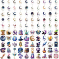 100PCS Starry Sky Magic Planet Dreamy Galaxy Stickers DIY Decor Stationery Box Notebook Pen Holder Transparent PET Stickers
