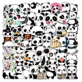 10/30/50PCS Cute Panda Sticker Aesthetic PVC Stationery Children's Sketchbook Laptop Diary Decoration Scrapbook Supplies for Kid