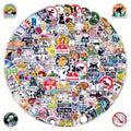 100/200PCS Funny Laser Flash Graffiti Stickers Decoration Laptop Skin Helme Luggage Stationery Notebook Waterproof Stickers