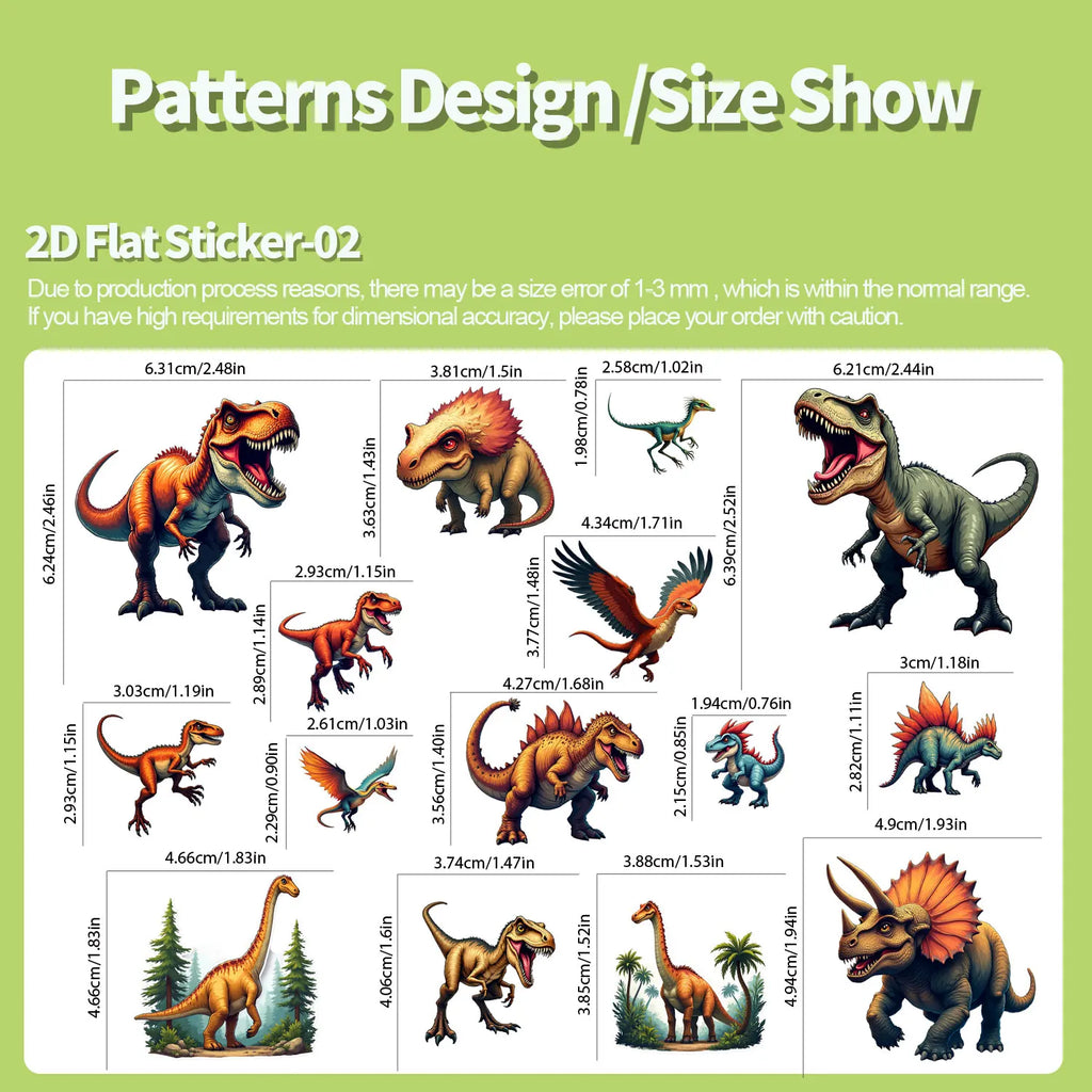 30Pcs/Set Irregular HD Dinosaurs Waterproof Stickers Reusable/No Residue DlY Craft Decoration Graffiti Scrapbooking Labels