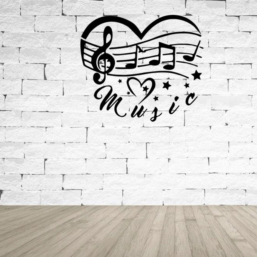 Musical Note Wall Sticker Removable Decal Stickers Living Room Large Paper
