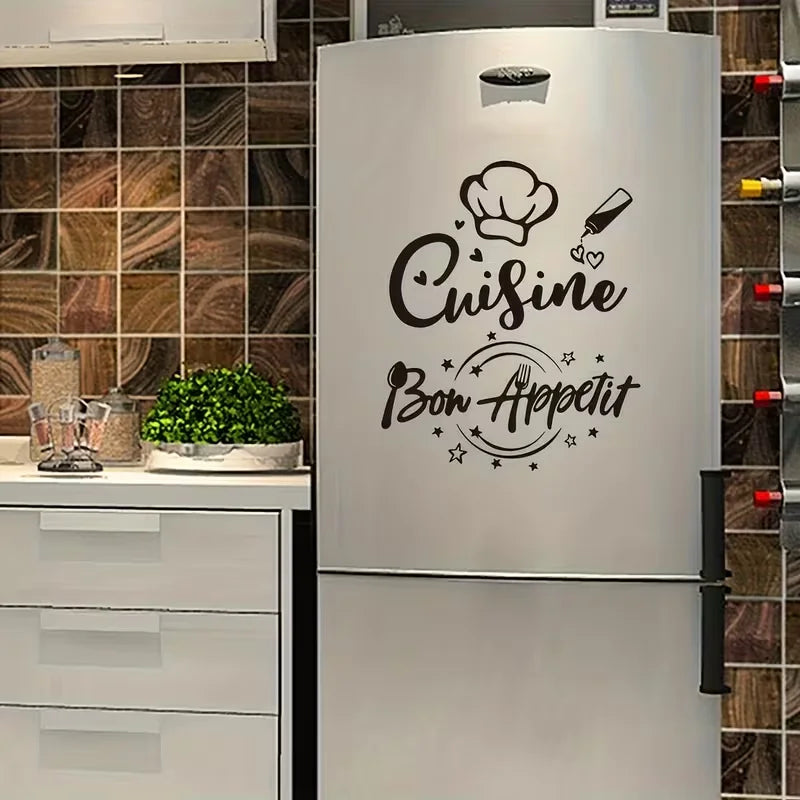 A Creative Self-Adhesive Removable Wall Sticker for Kitchen Decoration, Suitable for Restaurant Background Walls, Model ZSZ1967