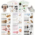 8/16Pcs cat expression on Instagram Collage Sticker Nostalgia Cartoon Skateboards Motorcycles Bicycle Landscape Funny Stickers