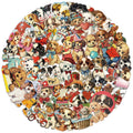 50PCS Transparent PET Retro Dog Stickers Waterproof Stationary Notebook Pencil Box Decorative Guitar Stickers