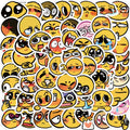 60Pcs Face Stickers - Yellow Emoticon Sticker Vinyl Waterproof Decals Party Favors for Kids Cute Kawaii Stickers for Water Bottl