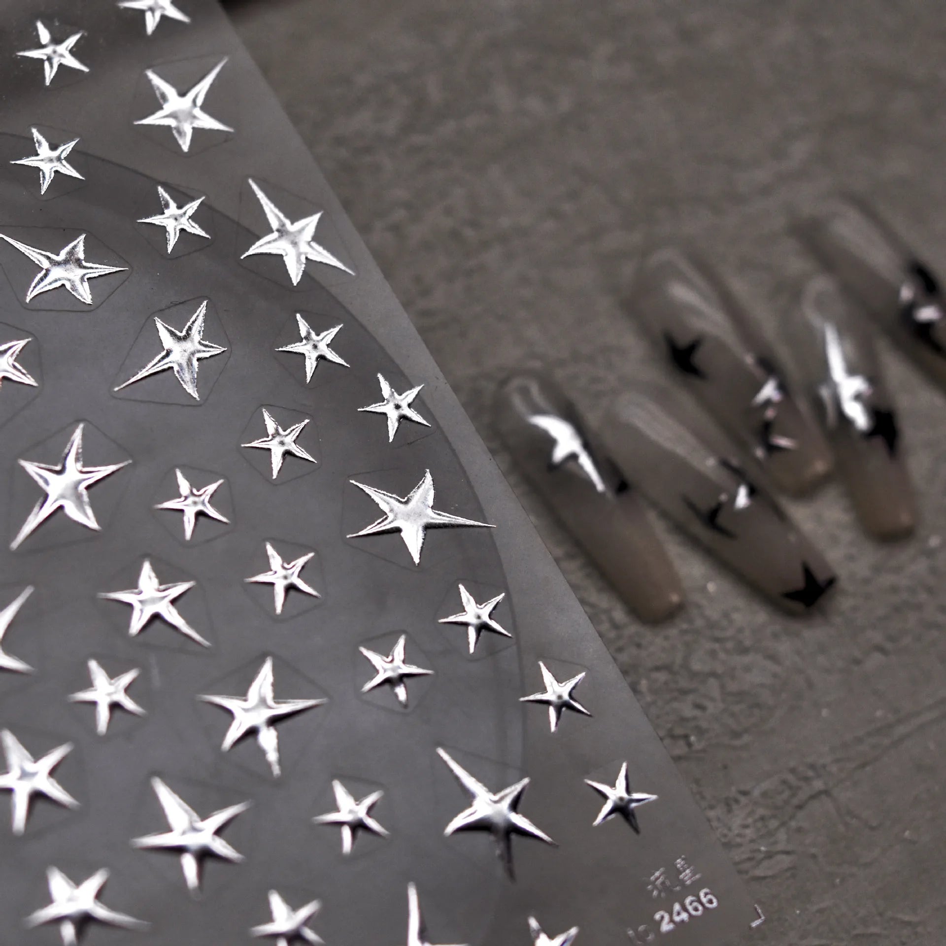 5D Bronzing Laser Pentagram Nails Sticker 3D Metallic Effect Exquisite Colorful Star Self Adhesive Nail Art Stickers Decals DIY