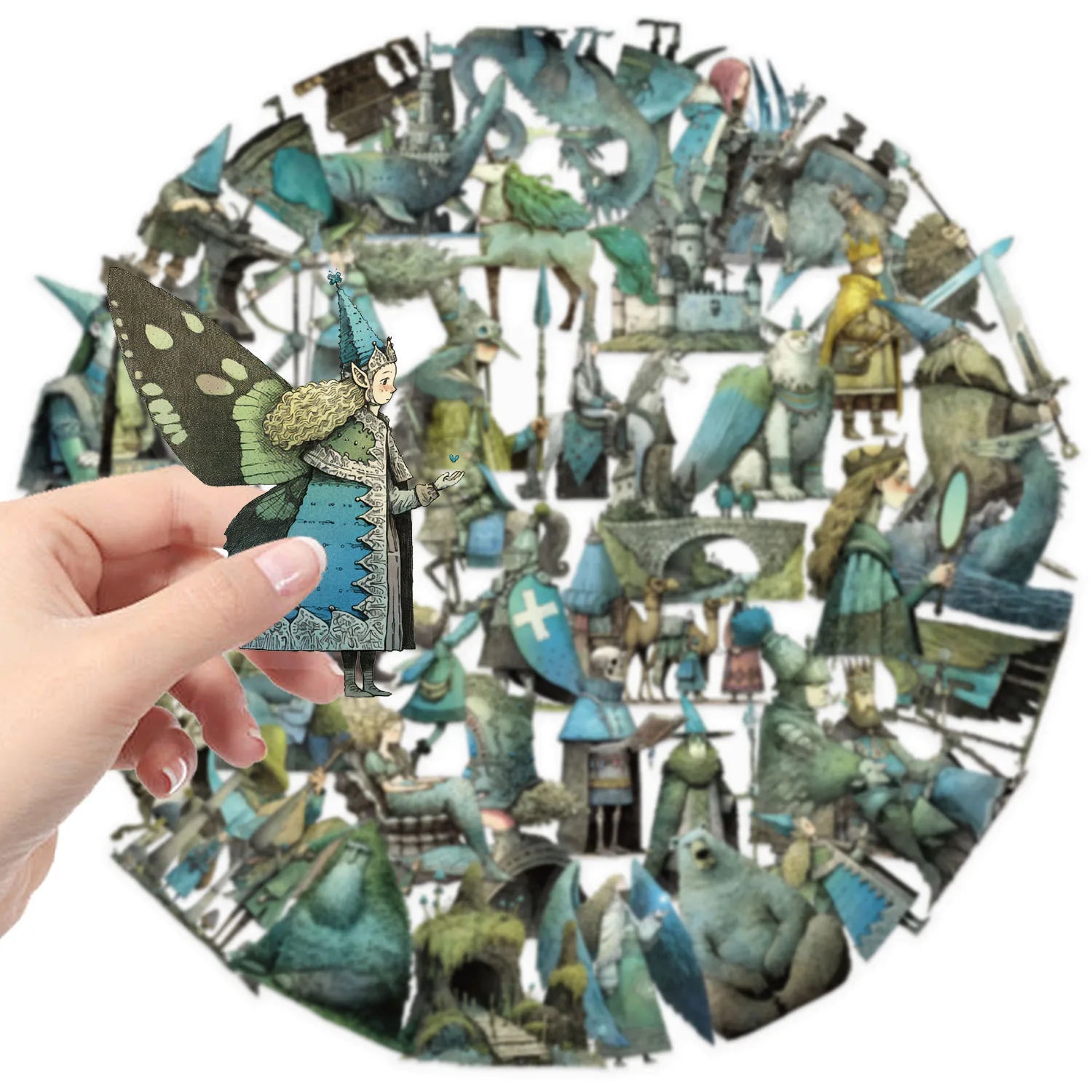 50/100PCS Waterproof Transparent PET Fairy Tale Magic World Sticker Pack - Decor Helmet Notebook Stationery