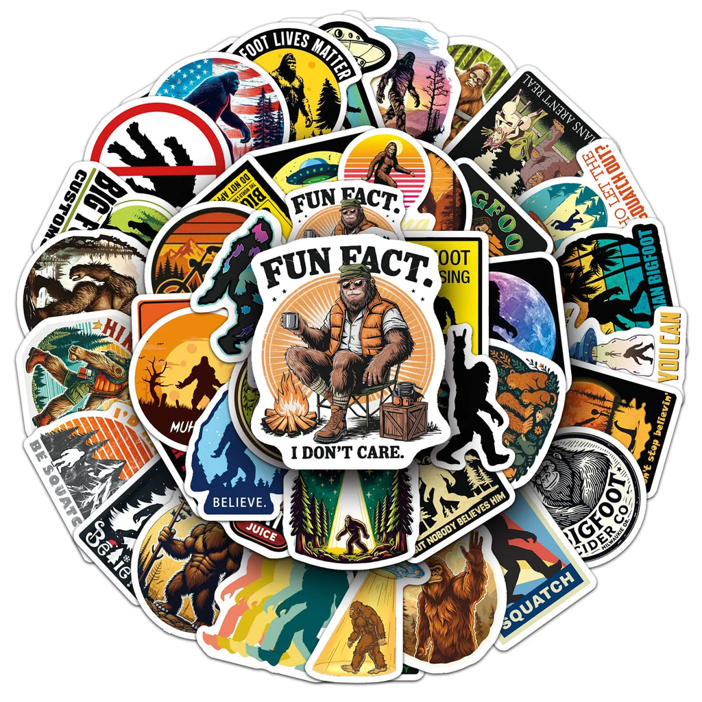 50-Pack Outdoor Wild Foot Stickers Waterproof Decorative Stickers for Computers Headsets Skateboards Office Learning Supplies