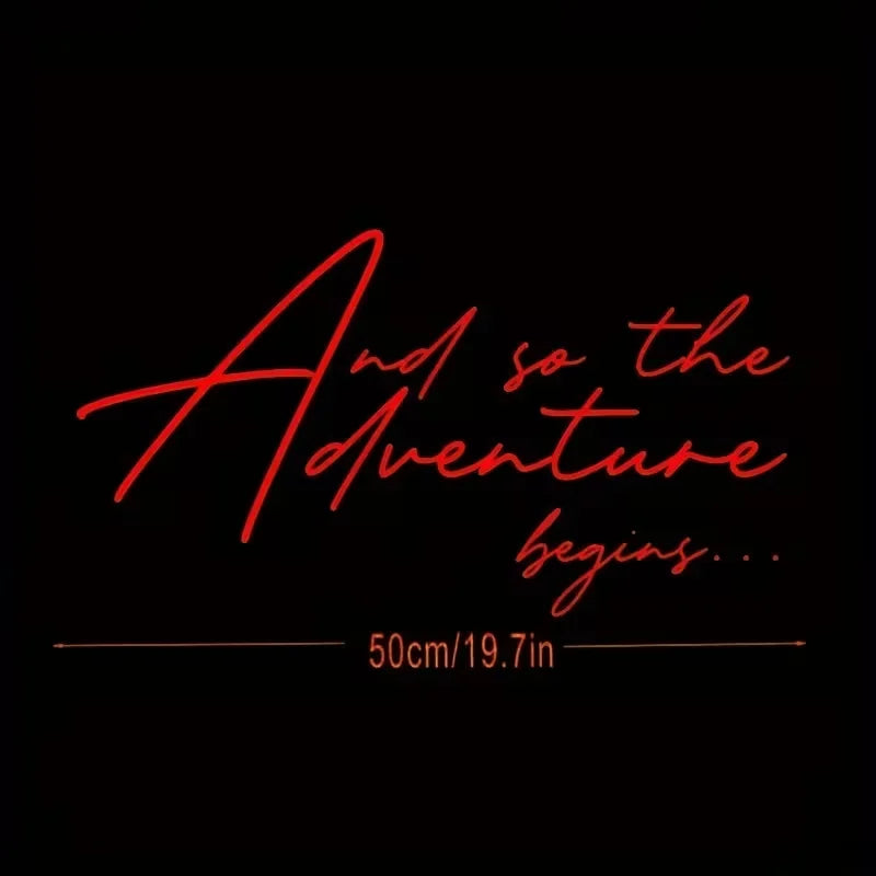 Adventure Begins" Vinyl Decals for Large Car Vans, Camper Vans, Caravans, And Motorhomes - Self-Adhesive, Glossy Finish, Single