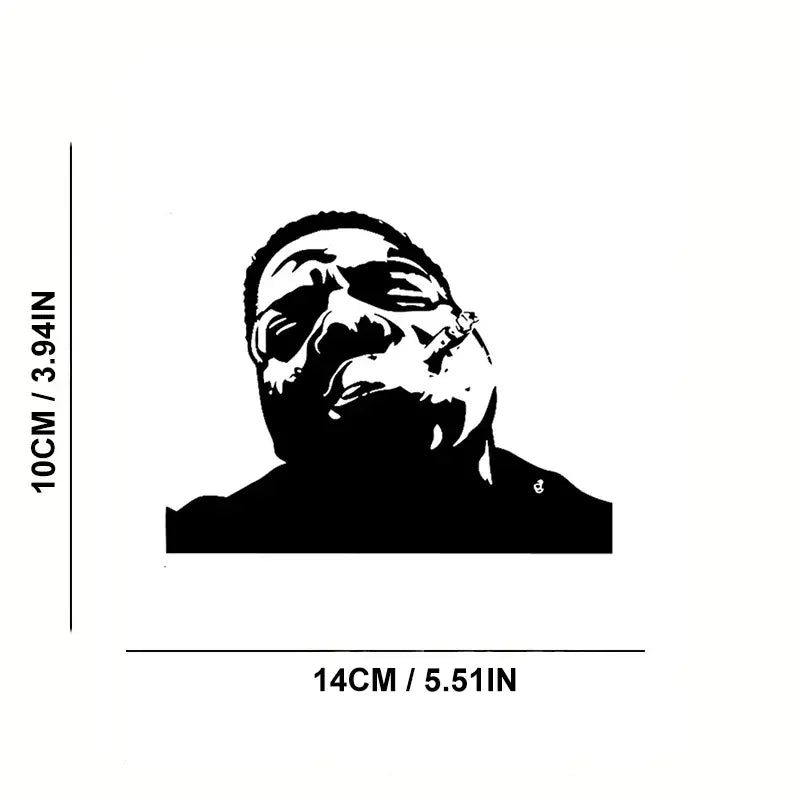 Notorious Big Biggie Hip Hop Rap Art Car Stickers For Laptop Water Bottle Car Truck Van SUV Motorcycle Guitar Scooter Decals Aut