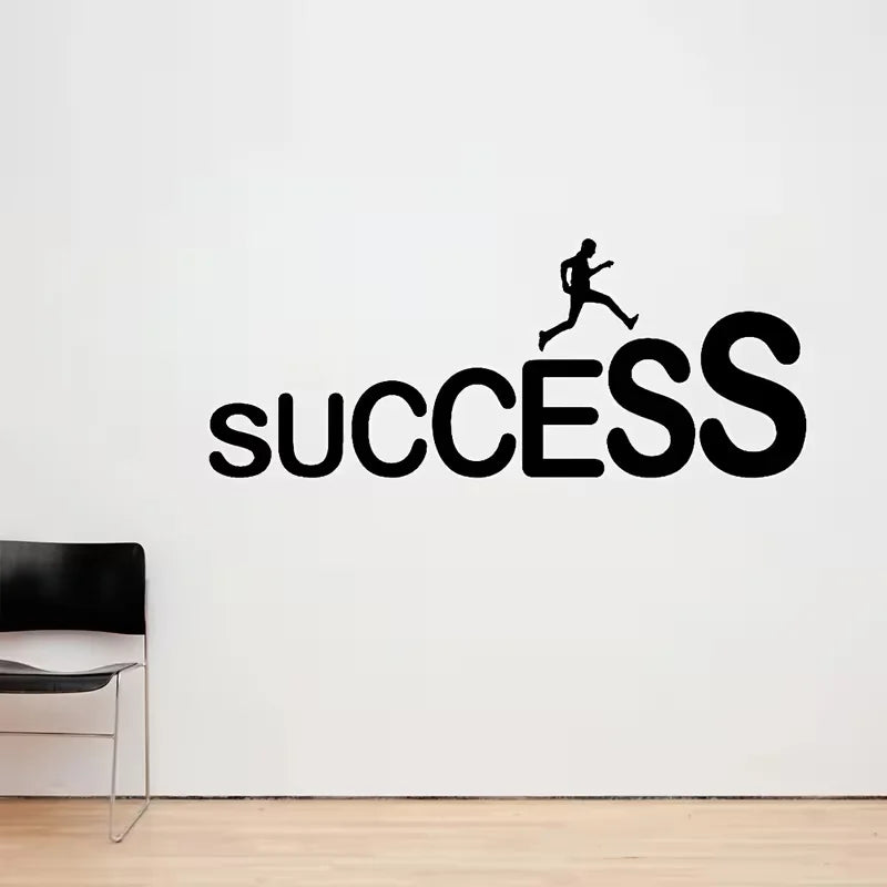 Removable Vinyl Wall Decals for Office Decor Featuring Success, Career Progression, And Job Themes.