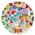 56/112PCS Cartoon Robot Graffiti Stickers Cute Q-Version DIY Decorative Notebook Stationery Box Reward Stickers