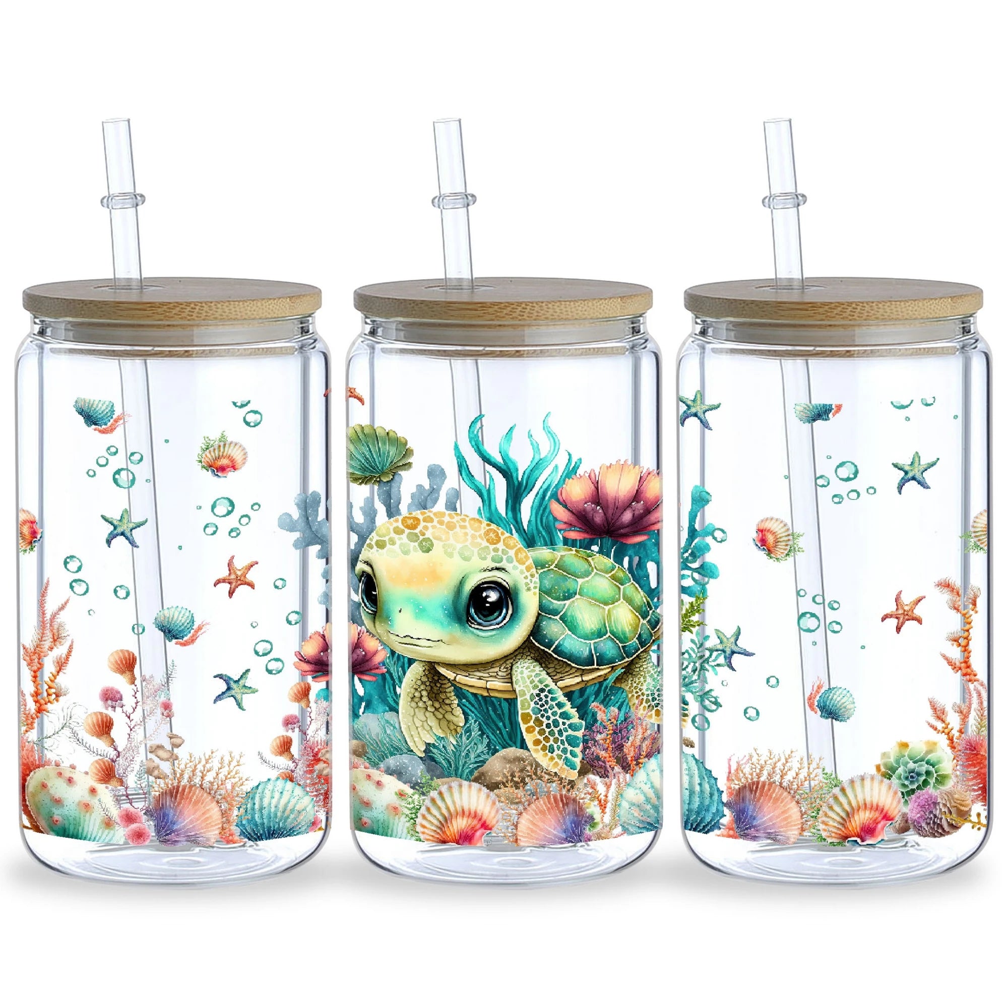 5 Sheets Animal UV DTF Cup Stickers, DTF Friction Transfer Stickers, Waterproof Transfer Stickers for 16oz Glass Cups, DIY