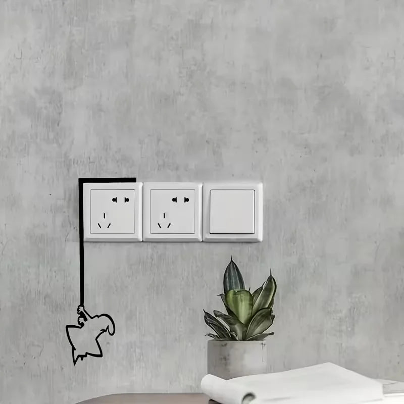 Line Art Wall Sticker - Minimalist Decor with Dynamic Figure Design, Living Room & Office Wall Accent