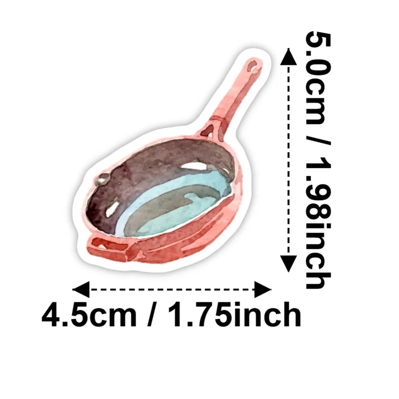 10/30/50PCS Cartoon Watercolor Sticky PVC Sticker Stationery DIY Laptop Luggage Skateboard Decoration Scrapbooking for Kids