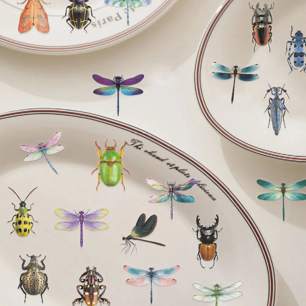 100PCS Colorful Cartoon Insect Dragonfly Stickers DIY Decoration Water Bottles Phone Children Notebook Transparent PET Sticker