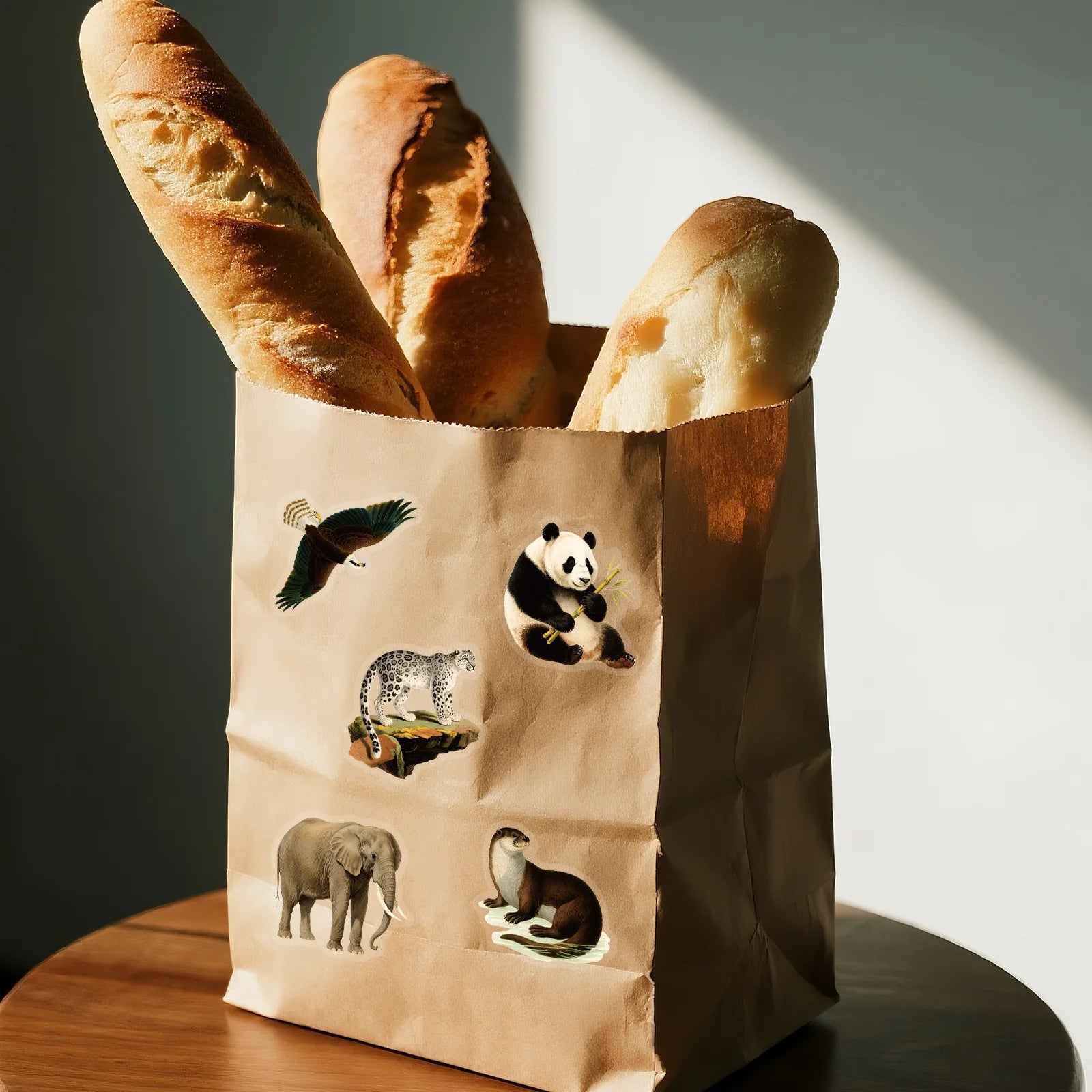 56/112 Pcs Realistic Forest Animal PET Stickers Waterproof No Repeat for Stationery Box Fridge Helmet Car Vase Decoration