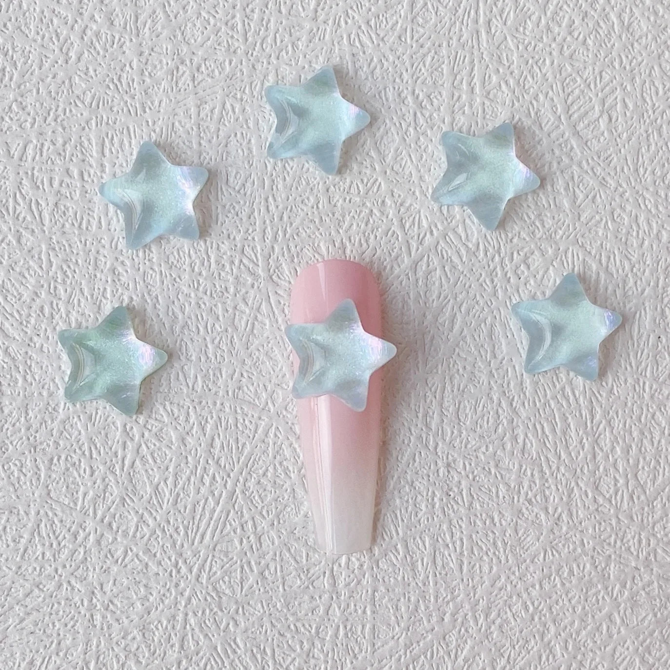 20pc Starry Sky Mocha Star Nail Art Accessory Cute K9 Star Crystals Resin Nail Charms Multicolor Gems Nails Decoration DIY Parts