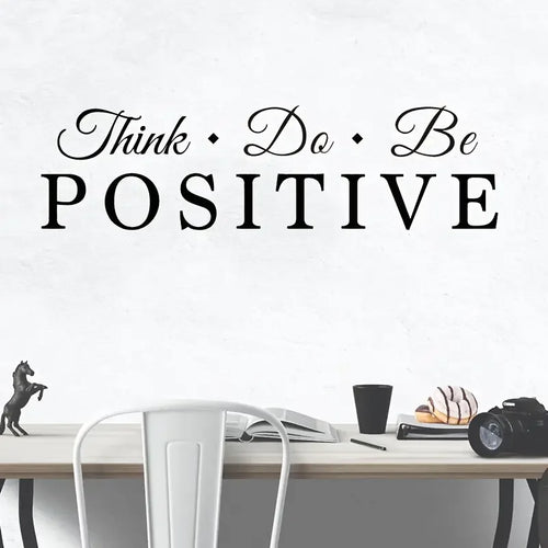 1pc Positive Theme Motivational Wall Sticker. "Think Positive Be Positive Do Positive", Suitable for Office, Home Bedroom, Livin