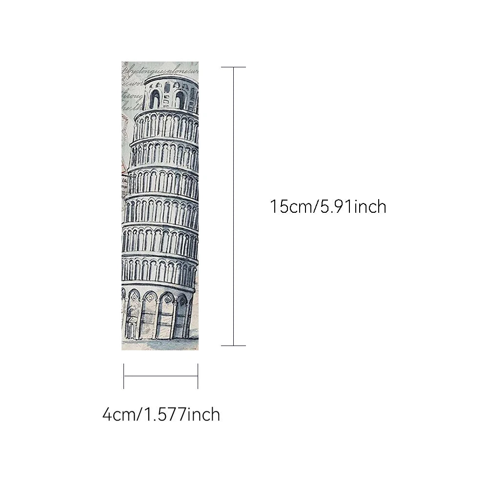 30PCS World Architecture Bookmarks Reading Living DIY Laptop Supplies Promotional Luggage Helmet Personalized Durable Bookmark