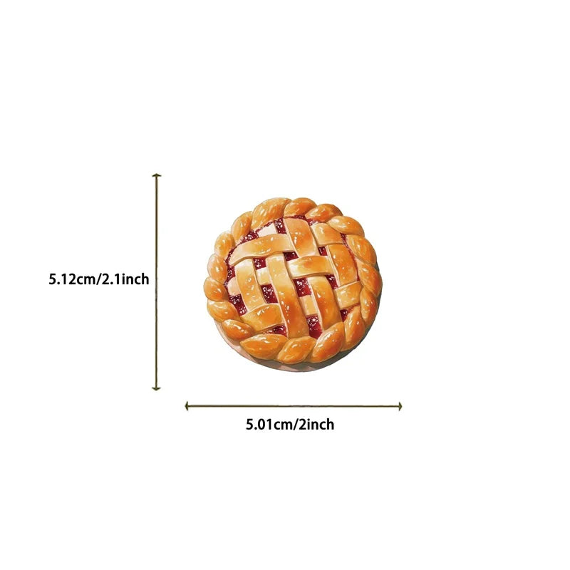 50PCS Kawaii Bread PET Sticky Sticker Aesthetic Korean Stationery DIY Decoration Scrapbooking School Supplies for Kids