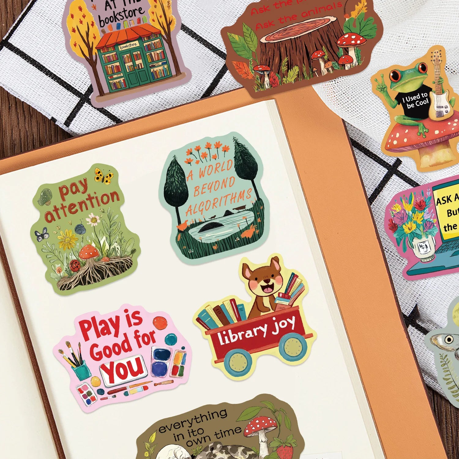 50Pcs Cartoon Fun Text Colorful Stickers Decorating Notebooks Stationery Boxes Desks Luggage And Phone Cases Plastic Stickers